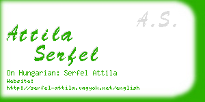 attila serfel business card